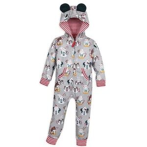 Disney Store Mickey & Minnie Mouse Holiday Hot Cocoa Mugs Bodysuit Pajamas Kids